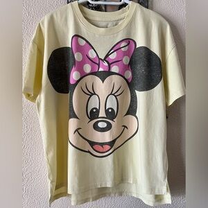 Disney Minnie Mouse Yellow Tee with Pink Bow